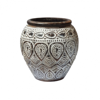 Ethnic Hand Carved Timor Vase - GV LAPL 4001